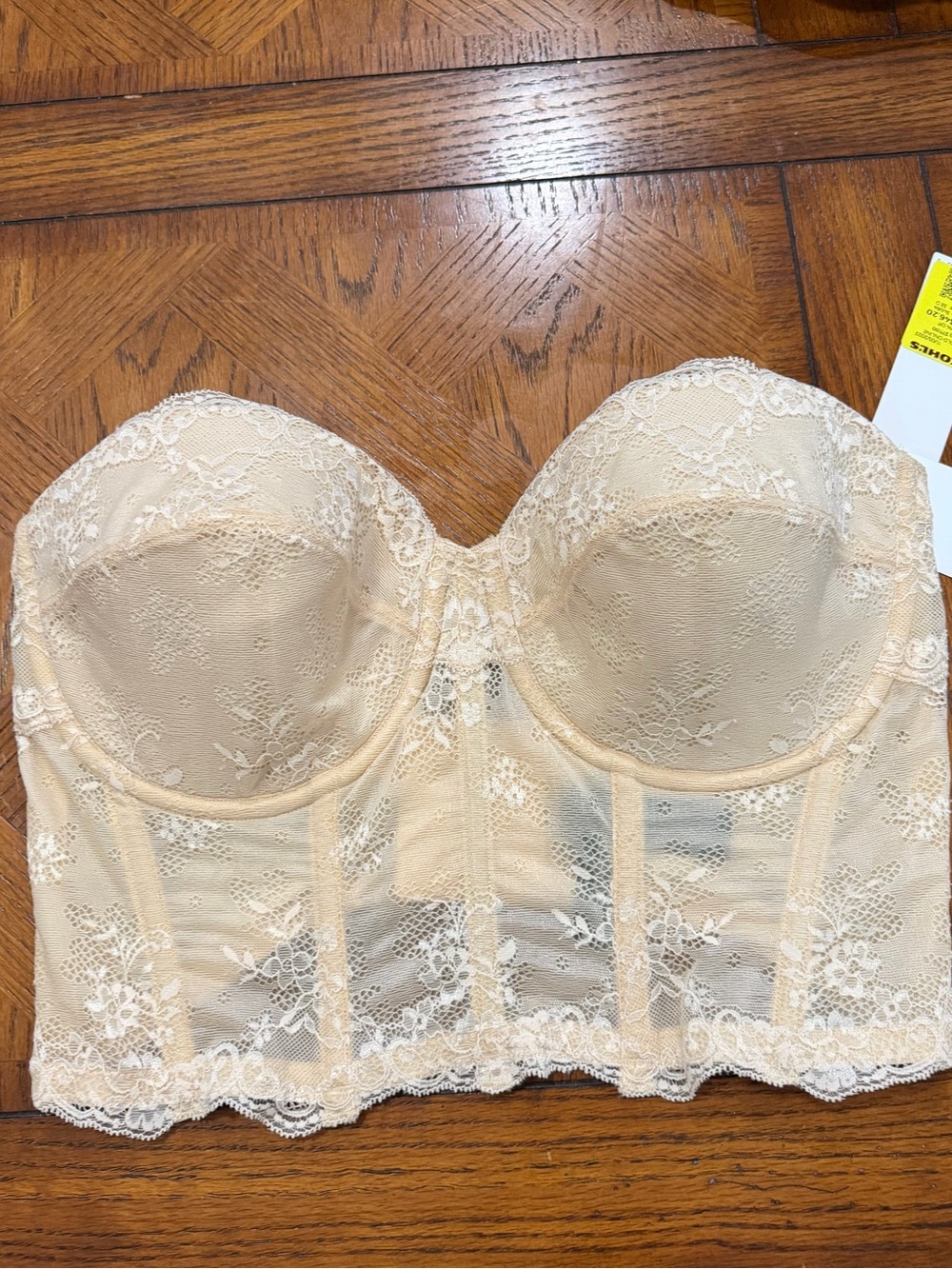 Dominique Taylor Backless Strapless Lace Bra Size 38D 38F - Picture 5 of 9